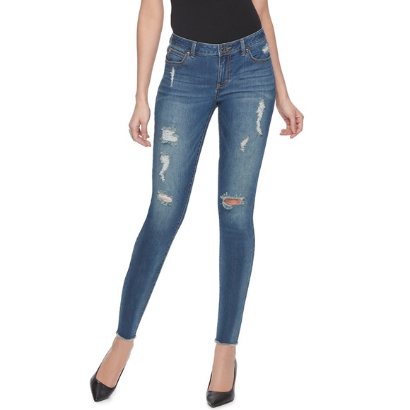 Jennifer Lopez Denim - Jennifer Lopez Destructed Skinny Ankle Jeans 16